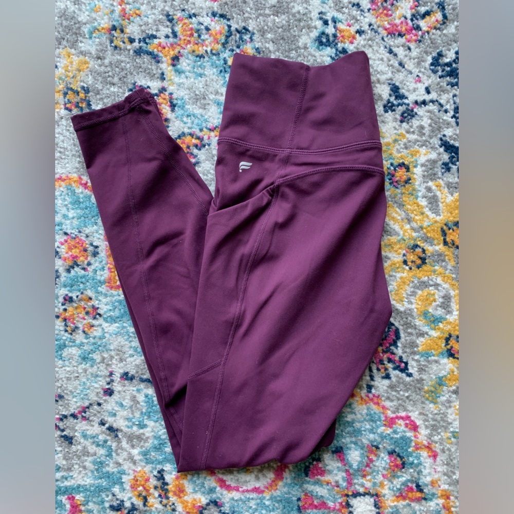 Fabletics leggings, burgundy, size S